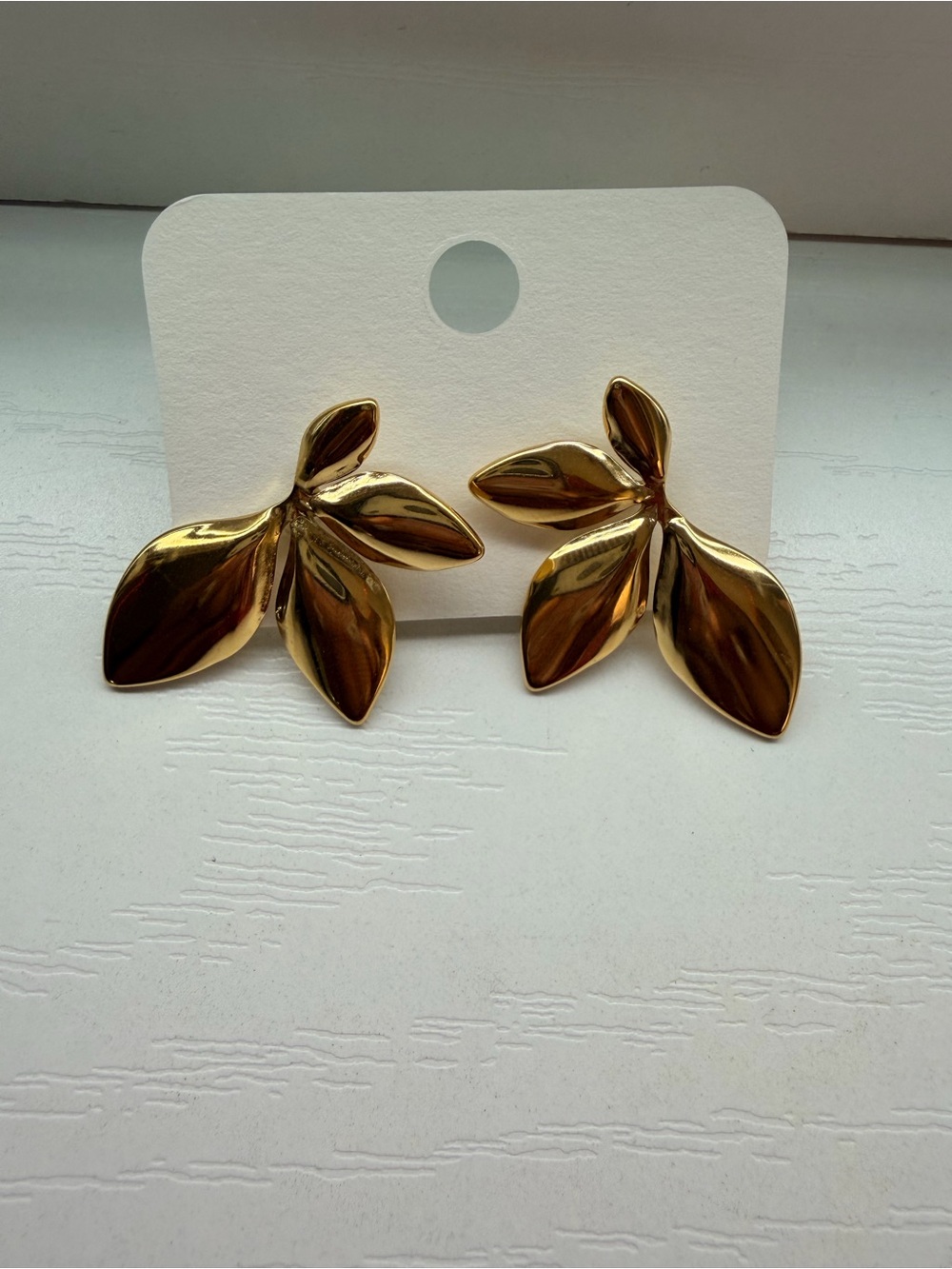 Gold Leaf Cluster Earrings - Women Jewelry